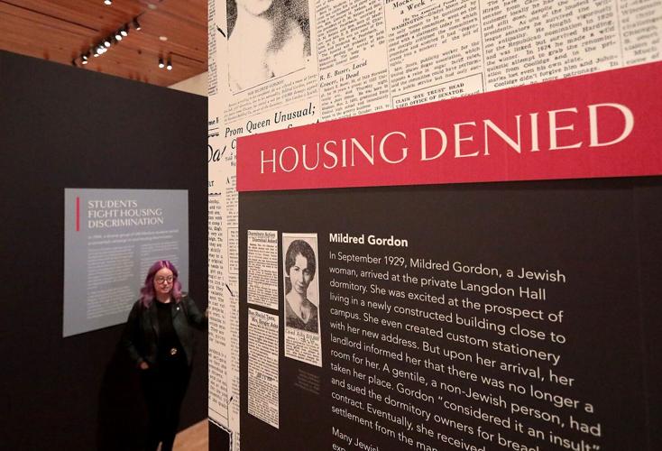 'Housing Denied' sign at museum