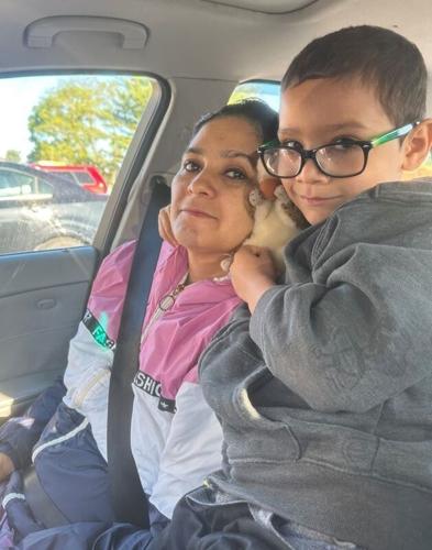 Diana Socha Torres and her son