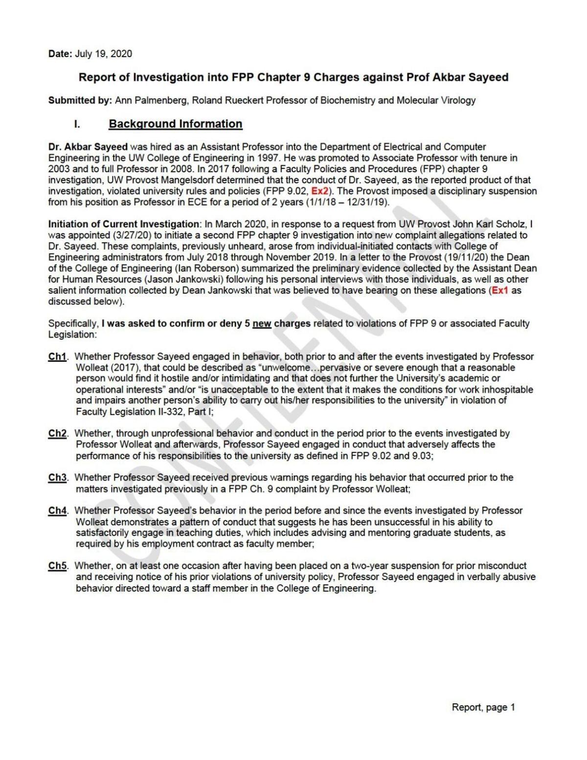 Palmenberg report into Akbar Sayeed