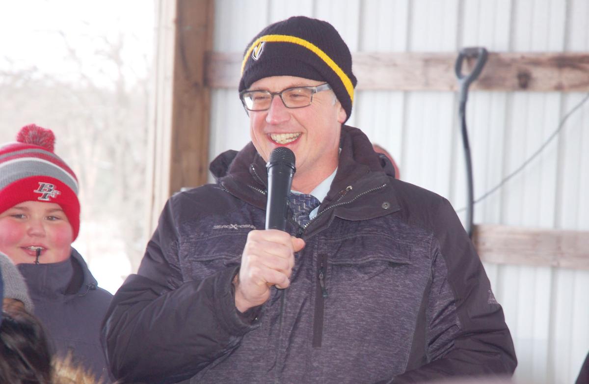 David Bretl at holiday tree farm event in town of Walworth