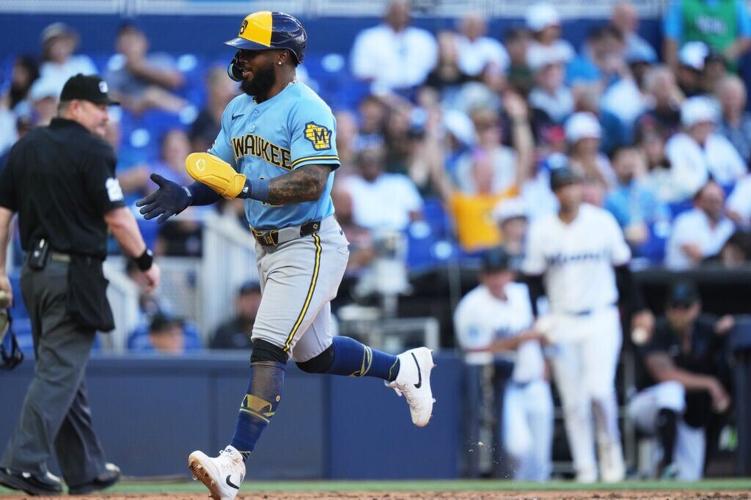 Brewers Marlins Baseball