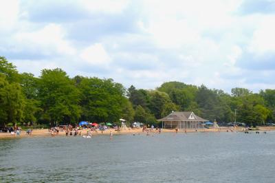 Williams Bay Beach as viewed from Geneva Lake