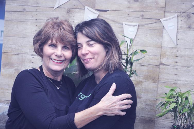 Lea Boukidis, left, shares a hug with her daughter Elizabeth Krause. Boukidis is thankful