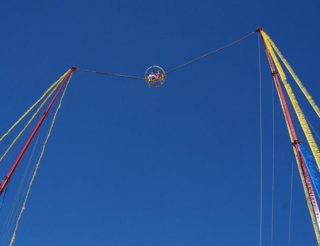 Ejection Seat extreme thrill ride at the 2022 Wisconsin State Fair
