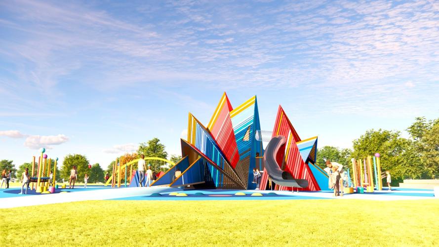 Artist's concept drawing of the proposed Play/Space development at Yerkes Observatory in Williams Bay