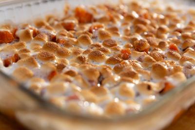 Everyone’s favorite seasonal side dish: Candied yams with marshmallows