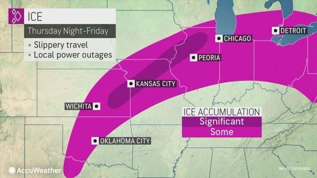 Ice Thur night-Fri by AccuWeather