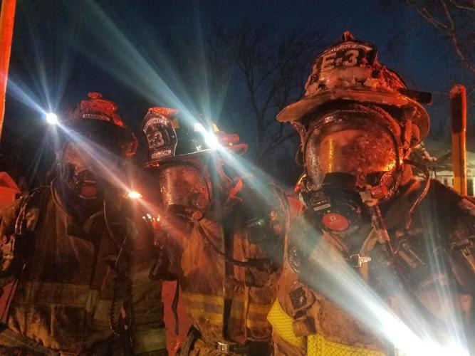 Madison firefighters iced over