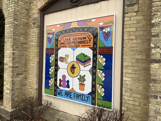 Lake Geneva United Methodist Church has a mural displayed on the side of its building thanks to a Badger High School student