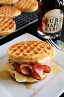 Gretchen's table: Ham and cheese waffle sandwiches