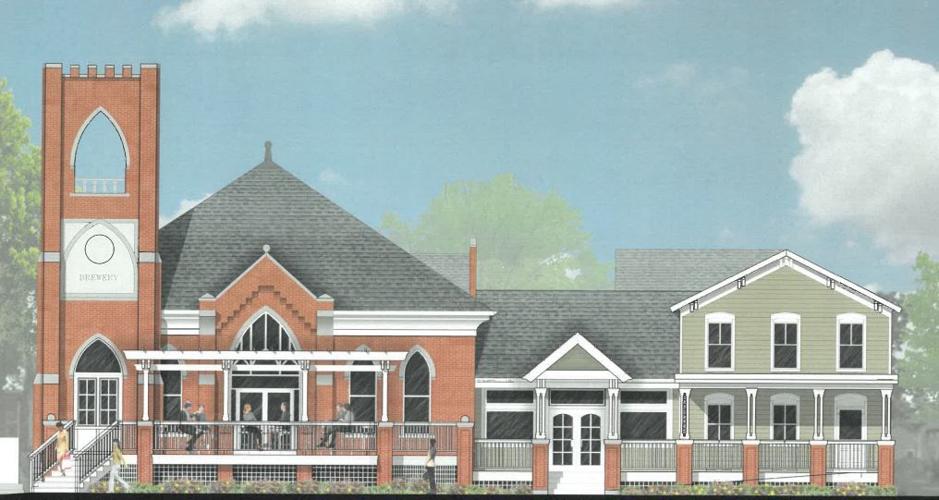 Developers have presented a rendering of what a proposed brewery would look like.