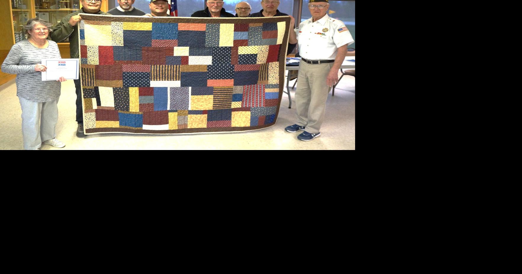 QUILTS OF VALOR DONATION TO VETERAN GLENN HALL