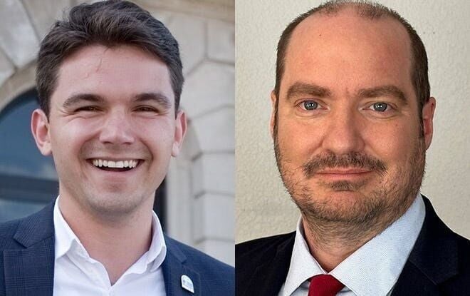 Democrat Trevor Jung, left, and  Republican Jin Croft, right, are candidates for Wisconsin state Senate District 21.