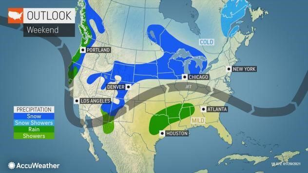Weekend outlook by AccuWeather