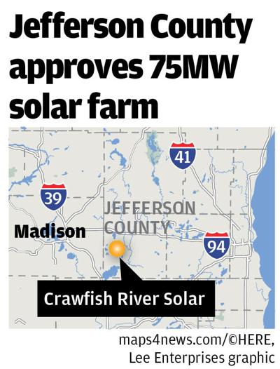 Crawfish River Solar map