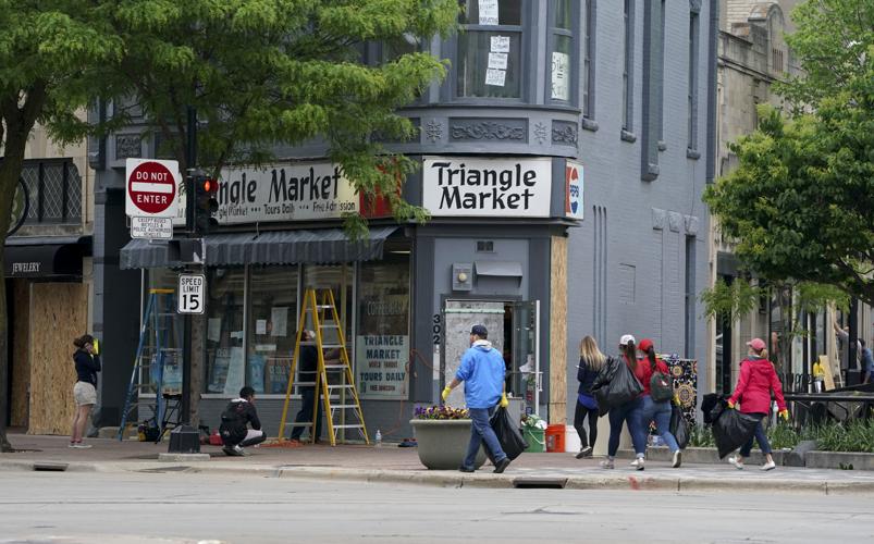 Cleanup after latest damage Downtown