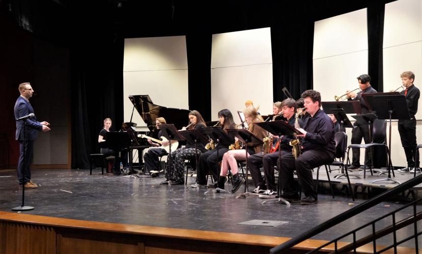 Big Foot High School Jazz Lab performs at the March 11 District Solo and Ensemble Festival in the Big Foot High School Auditorium