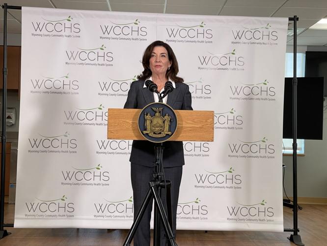 Kathy Hochul at Wyoming County Community Hospital
