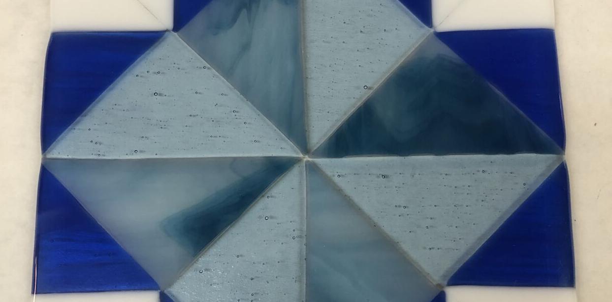Barn Square Fused Glass