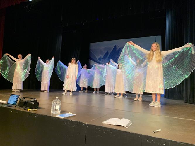 St. Francis de Sales Catholic School students perform the popular "Frozen " song "Let it Go" during rehearsals