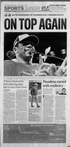 WSJ Sports cover - Dec. 4, 2011