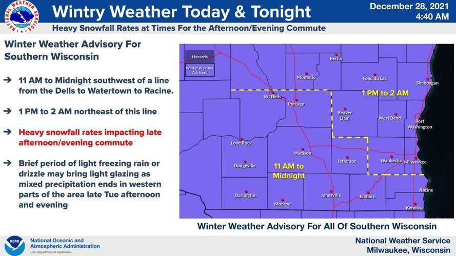 Advisory time frames by National Weather Service