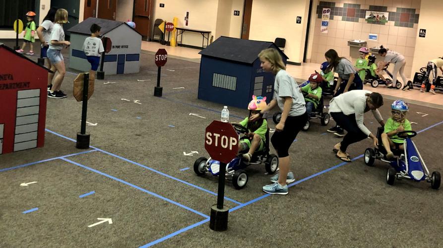 Children participate in different hands-on actvities during the Safety Town program