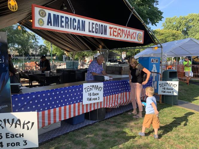 American Legion selling teriyaki during Venetian Festival