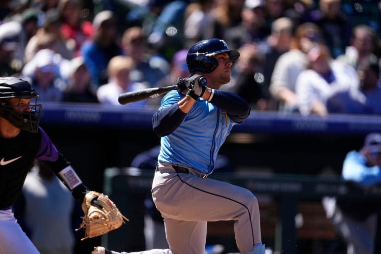 Ben Rortvedt hitting for Rays