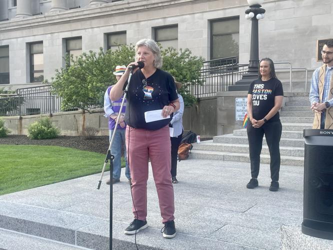 Activists hold LGBT program outside Kenosha Courthouse on anniversary of Stonewall Riots