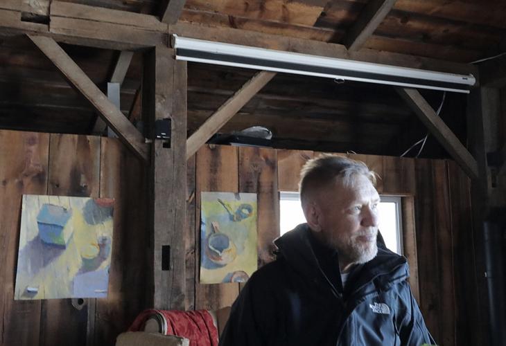 Wolff in art studio