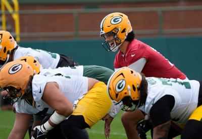 Green Bay Packers Jordan Love (10) participates in mandatory minicamp Thursday, June 11, 2026, at the Don Hutson Center in Green