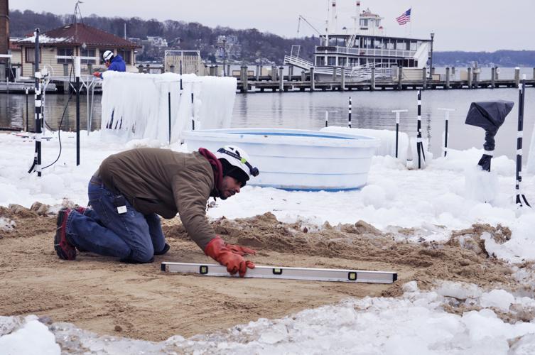 Juan Moreno ice castle worker