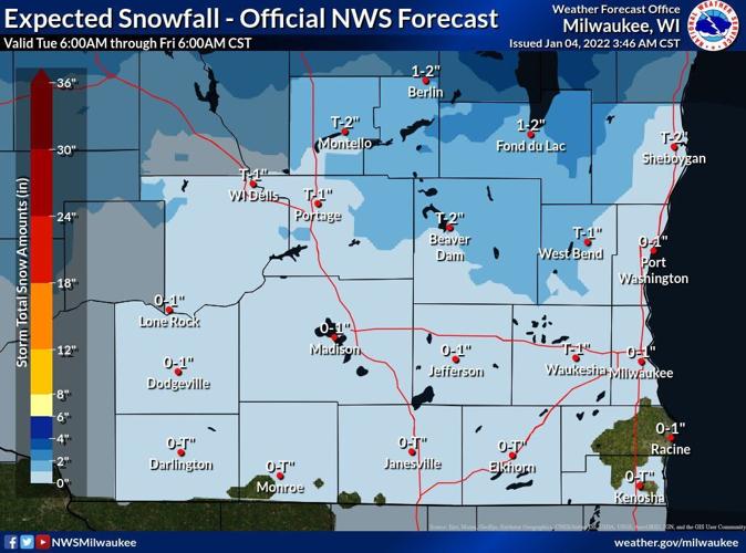 National Weather Service snow forecast