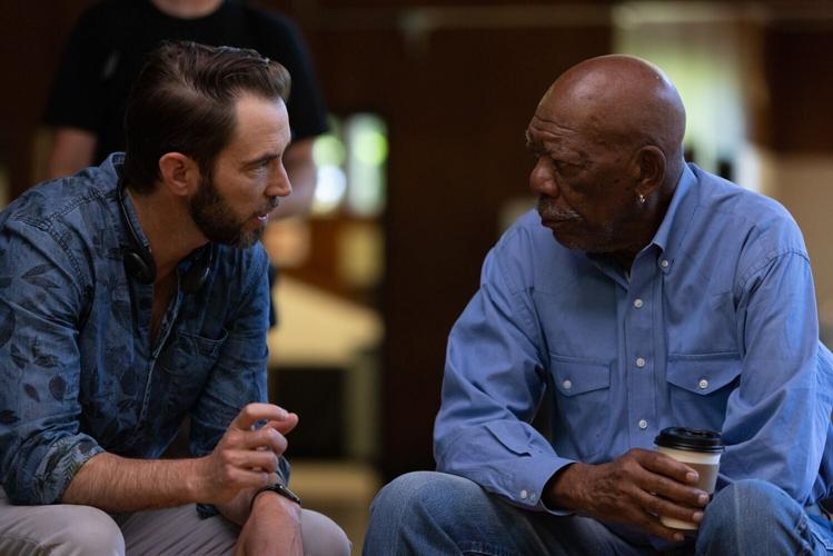 Kyle with Morgan Freeman