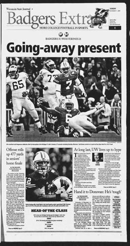 UW vs. Michigan Nov. 10, 2007 - Badgers Extra cover