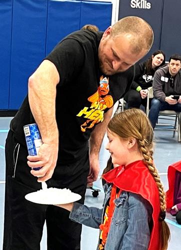 Loading up the whipped cream