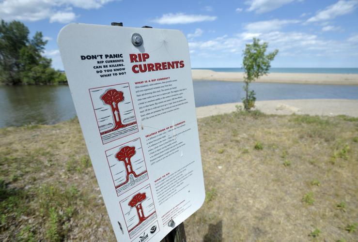 Pike River rip tide sign