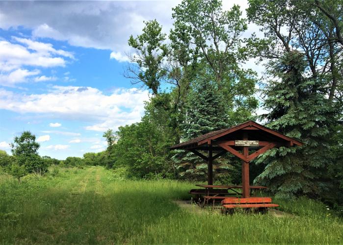 Circa-2000 Tiffany/Turner Memorial Rest Area along the Pelishek-Tiffany Nature Trail