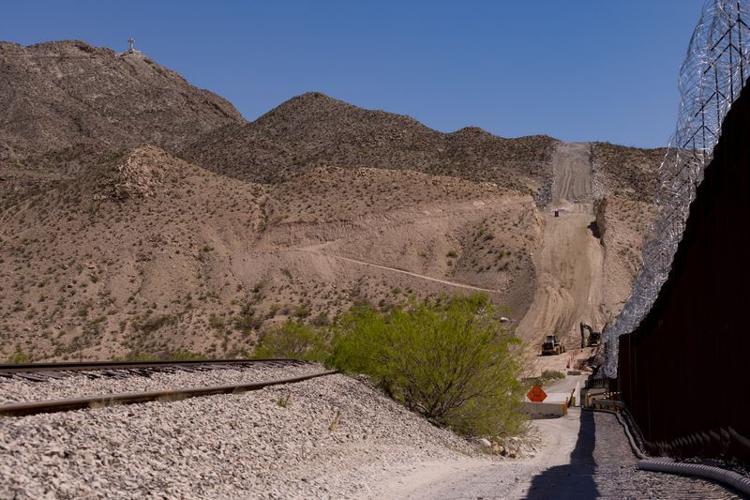The Cristo Rey monument overlooks the U.S.-Mexico border region near Sunland Park, New Mexico, on March 24, 2026.