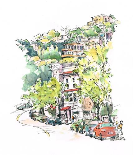 "Sausalito Street" by Ann Thomas