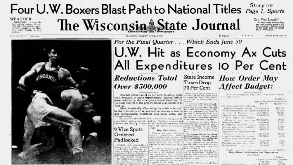 Next day's State Journal cover