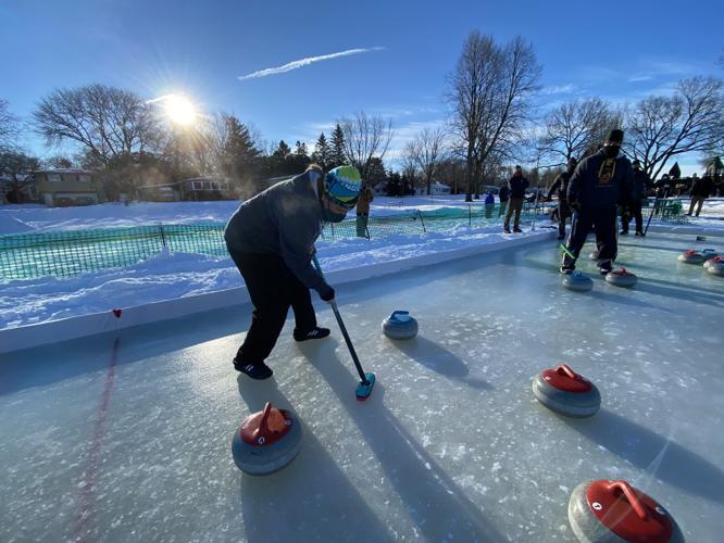 Outdoor Curling in Monona