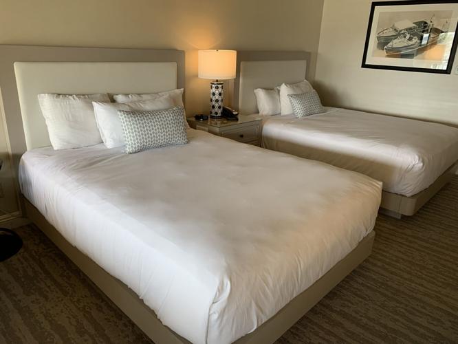 The guest rooms at the Abbey Resort recently were renovated