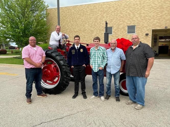 Larry Plapp is thankful to the students and community members who restored a tractor for him