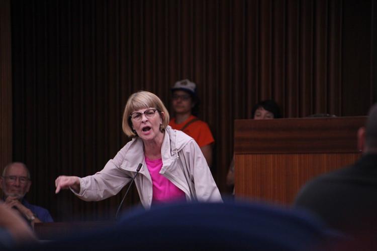 Kim Gasper-Rabuck yelling