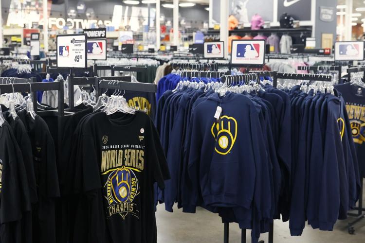 Brewers merch at Dunham's Sports