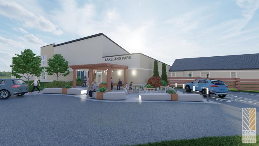 Lakeland Park - Conceptual image of exterior entrance by GROTH Design Group