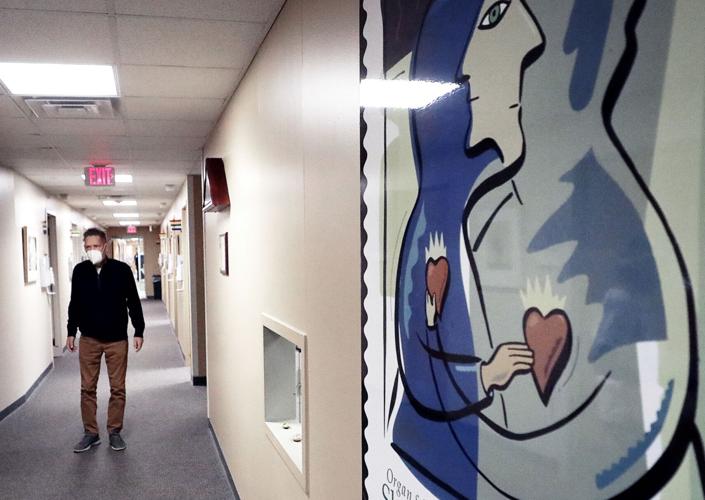 Wolff in UW hallway