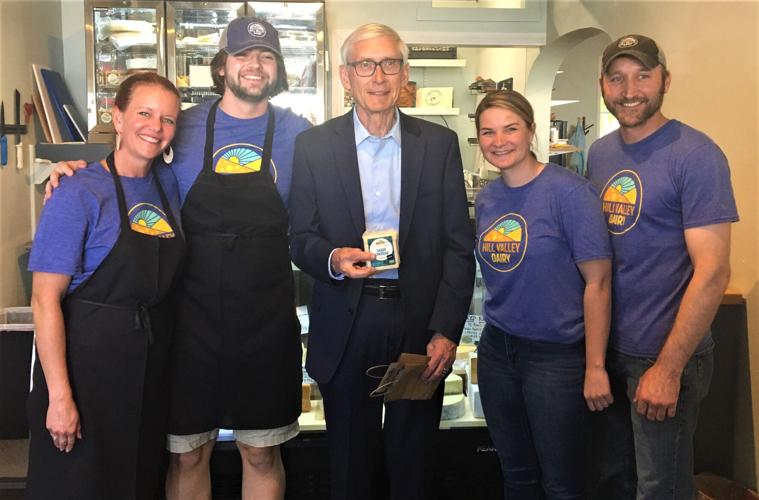Governor Tony Evers visits Hill Valley Dairy retail store in Lake Geneva